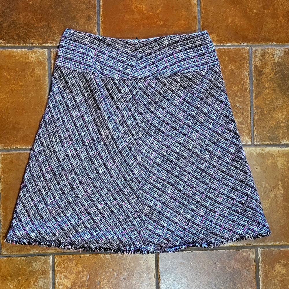 I.E. Skirt, I.E. Tweed Skirt, Color Pink, Black & White, Size 4